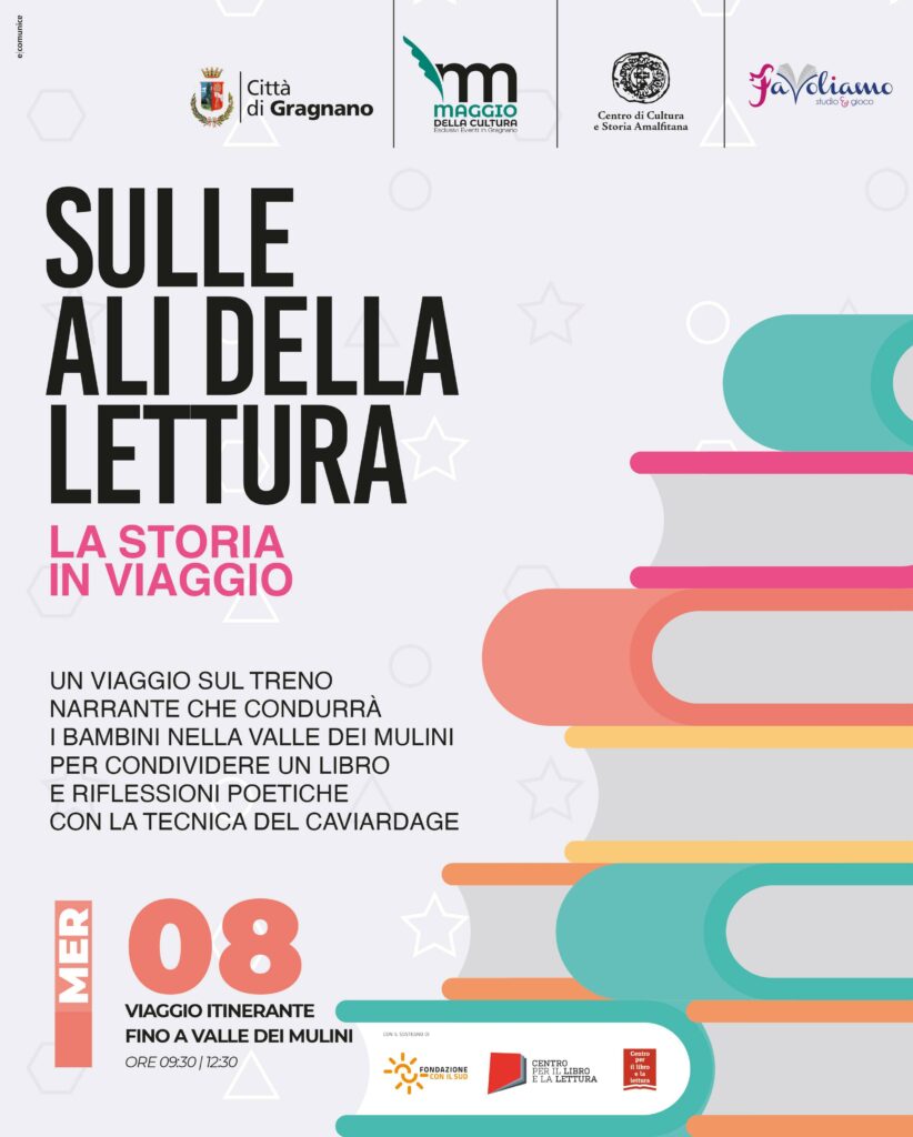 Libri, biblioteche e comunità: parte a Gragnano il progetto “Sulle Ali della Lettura”